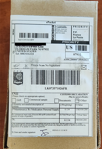 Delivery packaging example outside
